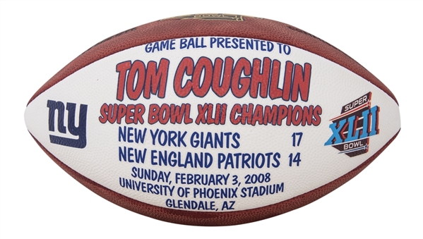 2008 Tom Coughlin Super Bowl XLII Game Ball